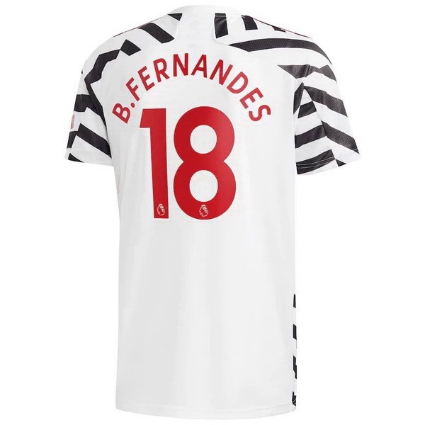 Camiseta Manchester United NO.18 B. Fernandes 3ª Kit 2020 2021 Blanco